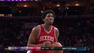 2016.12.16 Joel Embiid Full Highlights vs Los Angeles Lakers