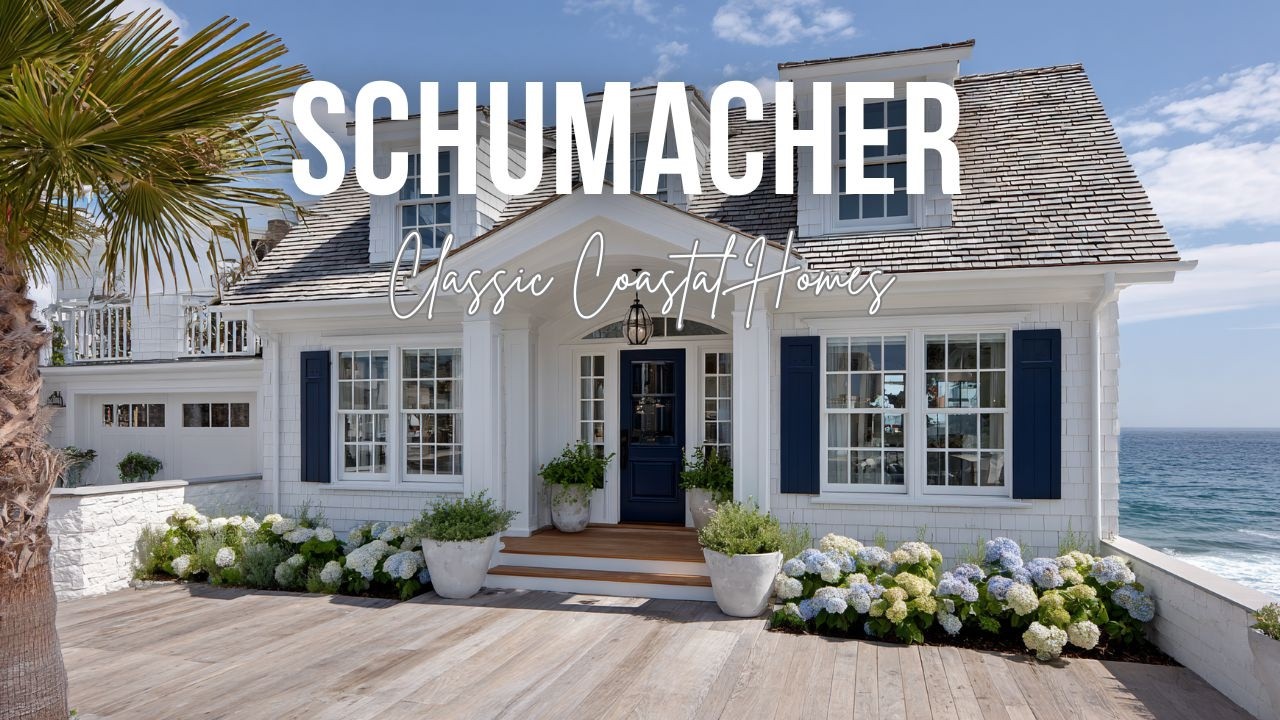 Классические прибрежные дома, вдохновленные фирменной сине-белой красотой побережья Шумахера.