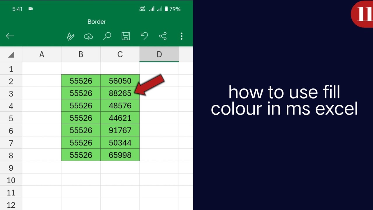 Excel Fill Code(s) Color Fill color in ms excel 2025 | how to use fill colour in MS Excel ...