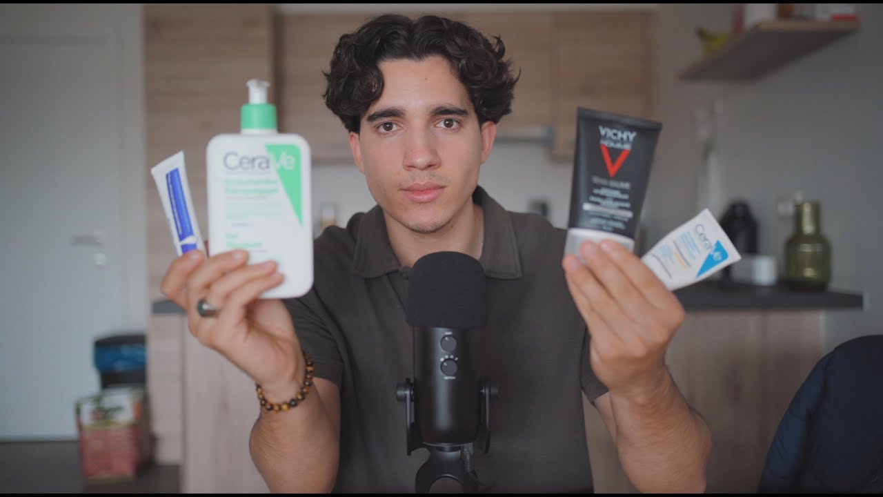 ASMR a simple skincare routine for men