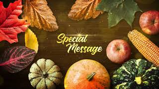 Special Thanksgiving Message from APS