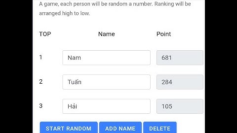 Random , Ngẫu nhiên số, ứng dụng ngẫu nhiên số dành cho chơi game nhóm hay nhất