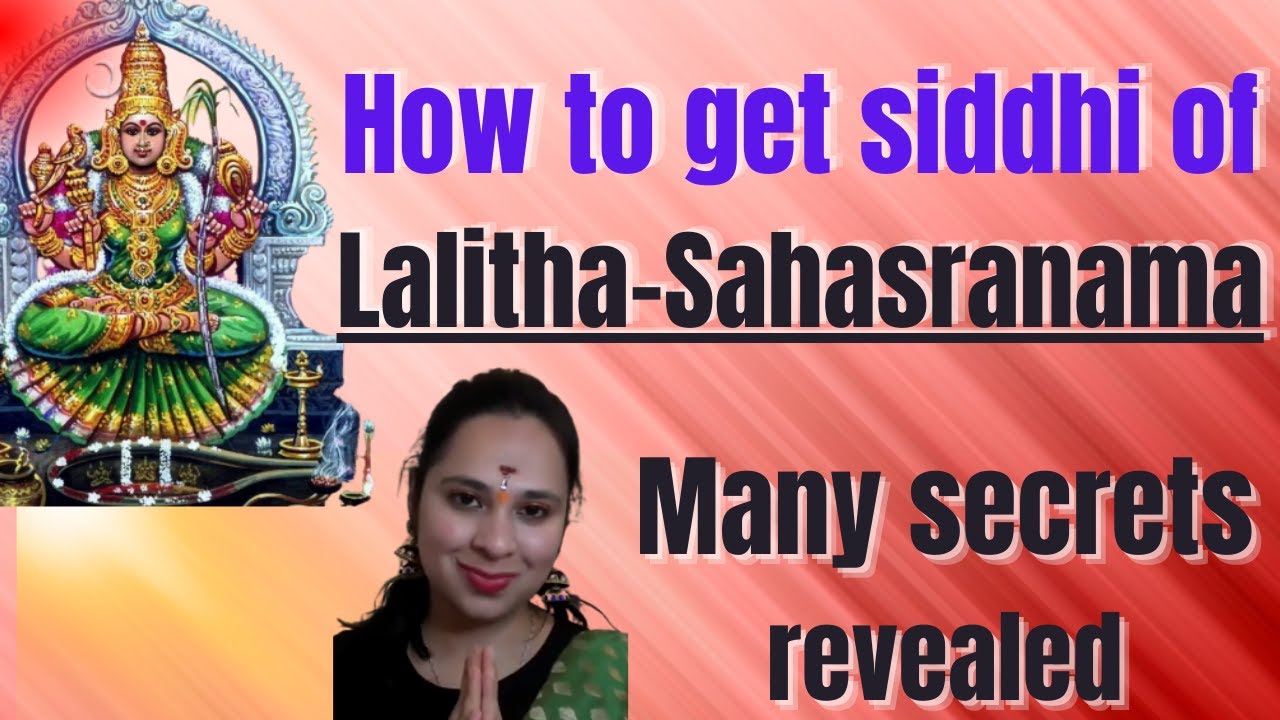Lalitha Sahasranama Secrets Revealed | Healing | Manifestation| inner journey with lakshmmi