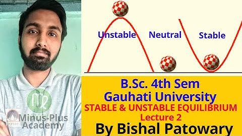 Stable and Unstable Equilibrium || Lecture 2 || B.Sc 4th sem || Gauhati University