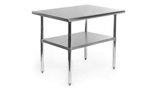 GRIDMANN NSF Stainless Steel Commercial Kitchen Prep & Work Table