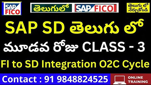 SD FI Integration O2C Cycle - SAP S/4 HANA | SAP SD Order to Cash Cycle in Telegu
