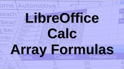 LibreOffice Calc - Array Formulas and Functions - Durasi: 11.46. 
