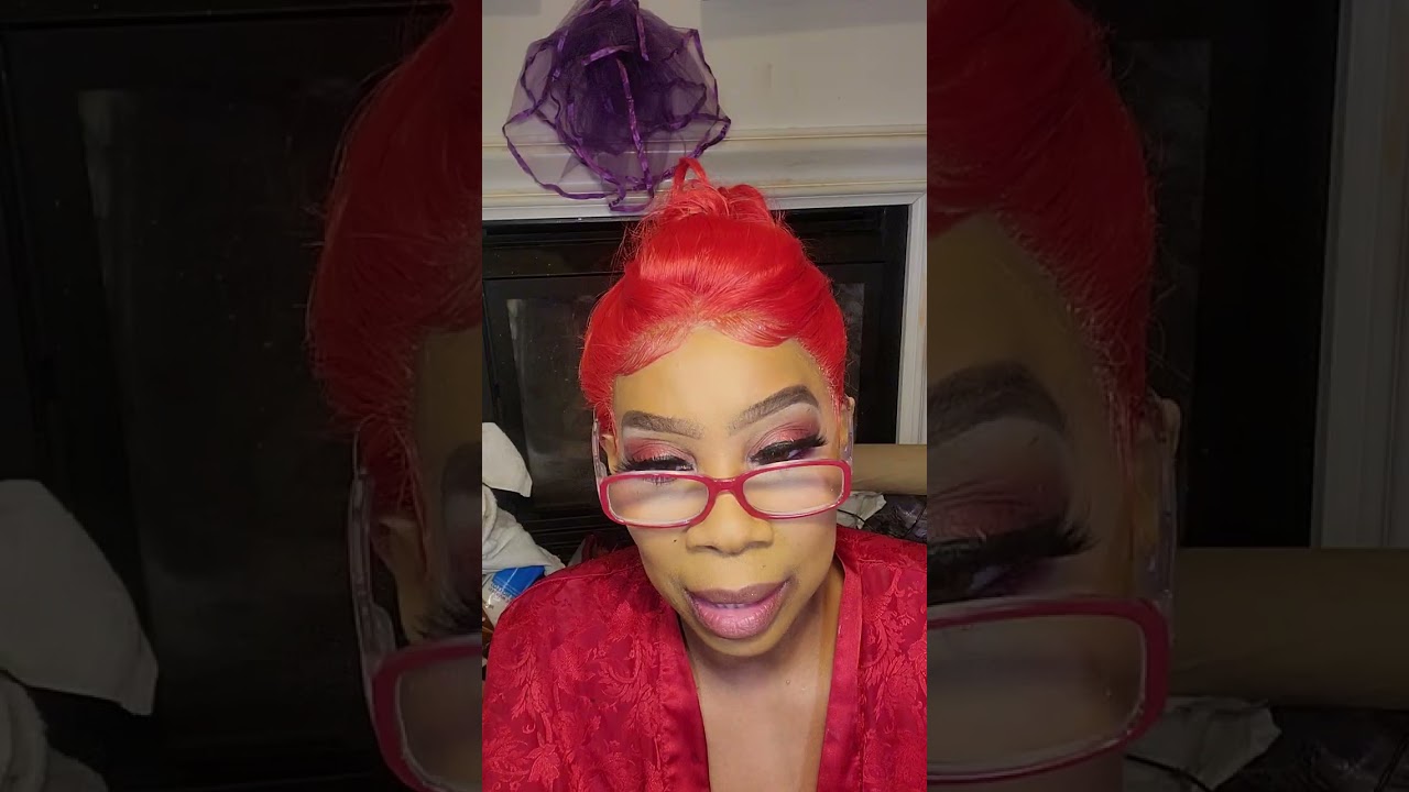 Valentine's day look red wig & makeup @temu@maccosmetics@sisterwig