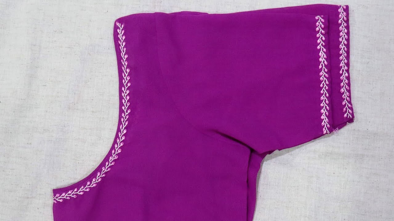 Very easy embroidery on stitched blouse/ beginners friendly design ✨✨✨