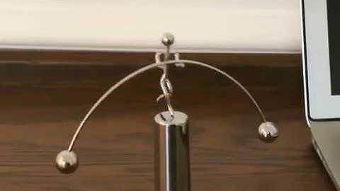 Perpetual Newton Cradle Balance Weightlifting Man