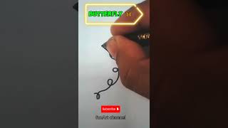 One line drawing butterfly 🦋#shortvideo #shorts #drawing #art #trending #howtodraw #viralvideo #draw