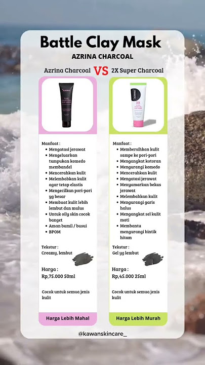 Battle Clay Mask Azrina Charcoal Vs 2x Super Charcoal ‼️