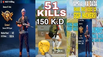 PUBG MOBILE HACKER GAMEPLAY |150 KD !!! | AIMBOT + WALLHACK + SPEED HACK + FLY HACK |99 KILL