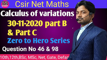 #58 | 30 November 2020 cov net | Csir Net Maths Calculus Of Variations | 30-11-2020 csir net Paper |