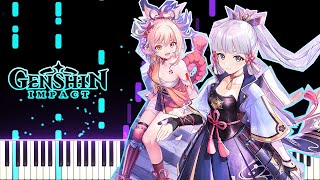 Video thumbnail of "Genshin Impact 2.0 PV - The Immovable God and the Eternal Euthymia | [Piano Cover] (Synthesia)「ピアノ」"
