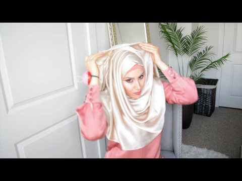 Turkish Wedding Cross Over Hijab- Engagement Eid Scarf tutorial