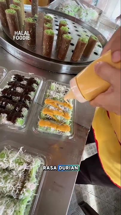 Kue Putu Bambu Rasa Durian dan Coklat