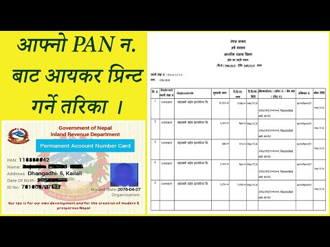 PAN बाट आयकर प्रिन्ट गर्ने तरिका  । How to login Taxpayer.