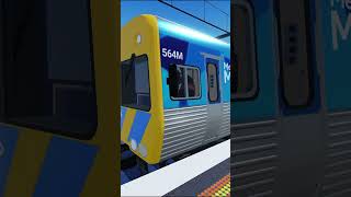 Alstom Comeng Arrives and Departs Glen Waverly