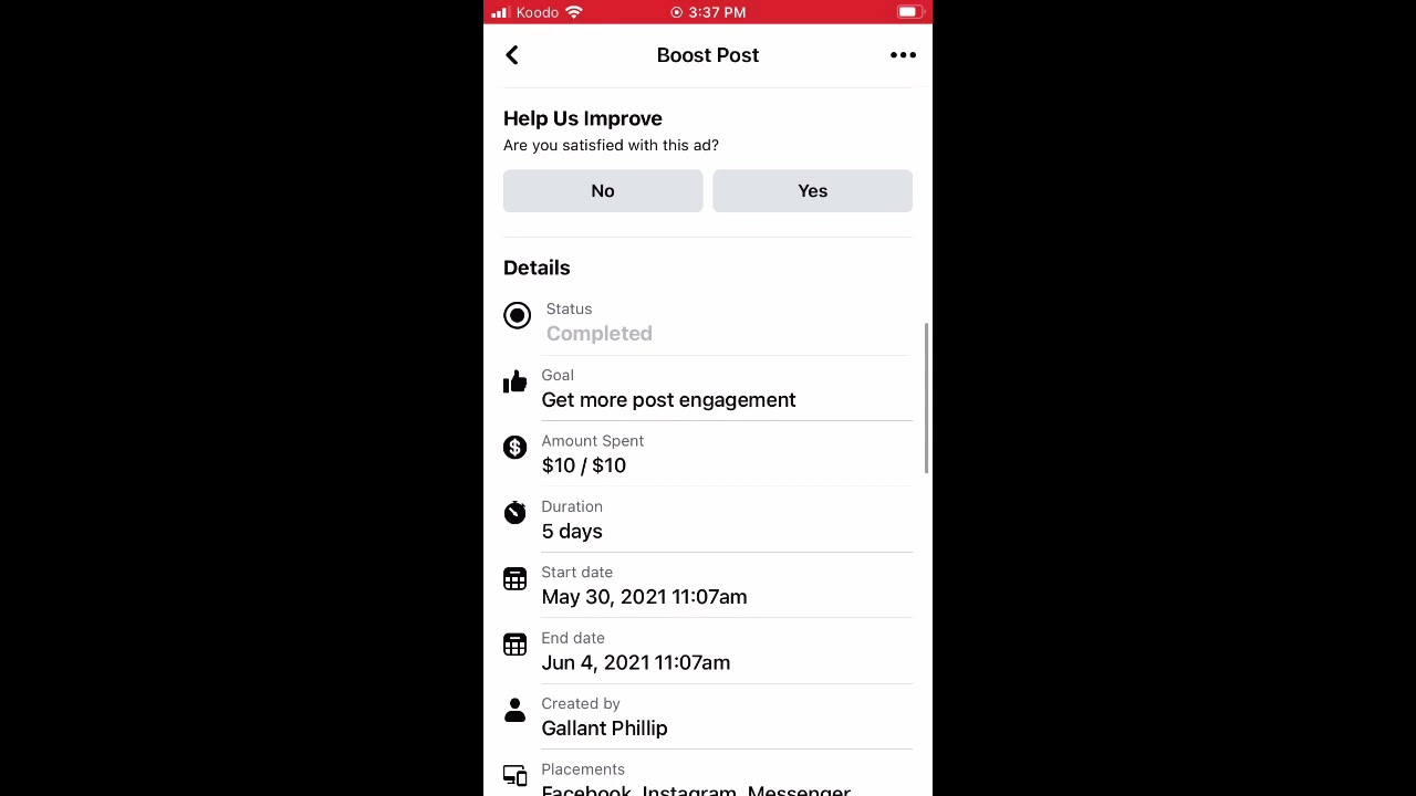 Phillip Gallant Media’s First Ad Results