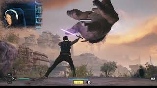 Star Wars Jedi Survivor Прыжки по стенам и РАНКОР #3