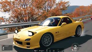 RX 7 vs lancer evo 3 asseto corsa battle IROHAZAKA MAP