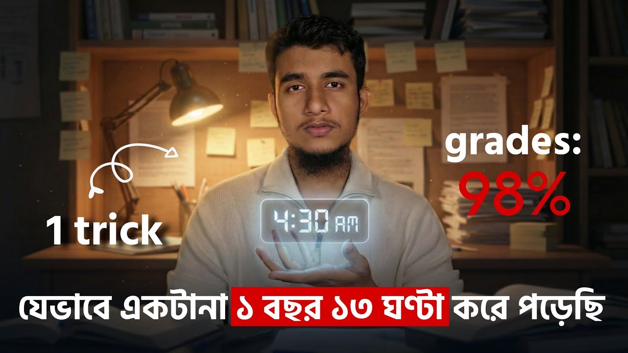 ৫ মিনিটের বেশি পড়তে পারো না? শুধু এই কাজটি করো (কাজে আসবেই) | How to study for more than 13 hours