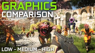 Serious Sam 4 | PC Graphics Comparison - Low vs. Medium vs. High | 1080p