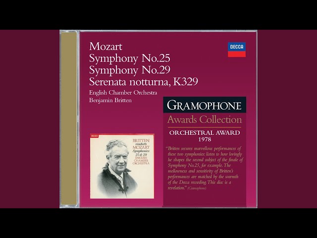 Mozart - Symphonie n° 29 : 1er mvt : English Chamber / B.Britten