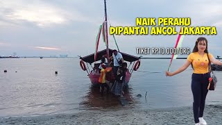 Wisata pantai ANCOL jakarta naik perahu