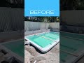 B4 and After - Fibreglass Pool by #mfpeasy #shorts #reels