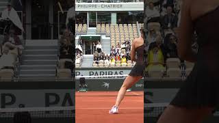 Power Down The Line And Hustle To The Net For Aryna Sabalenka rolandgarros