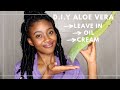 3 Ways to use ALOE VERA for Massive Growth| D.I.Y Aloe Vera leave in, oil & cream for Natural hair