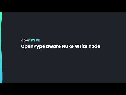 OpenPype aware NUKE write node - OpenPype / AYON