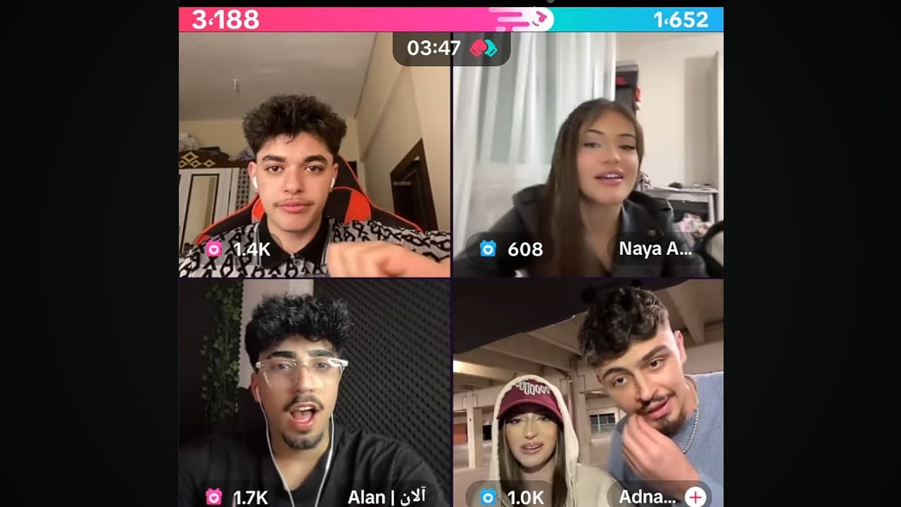 احمد وليد مع الان  ونايا كيست رباعي مع سالي وعدنان دردشة احمد مش قادر يساوي شي معقول في اسرار