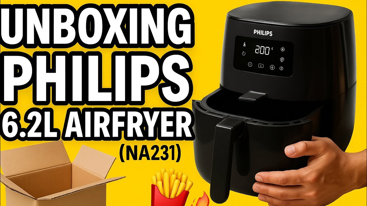 Airfryer for 3-4 People? Philips 6.2L Unboxing & First Impressions 