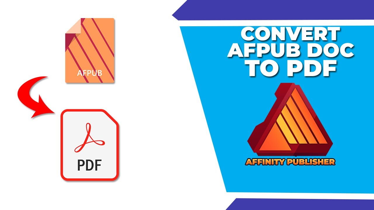 How to convert an Affinity publisher document to PDF - YouTube