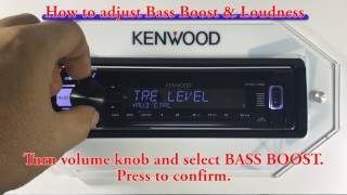 KDC 110U How to adjust Bass Boost & Loudness