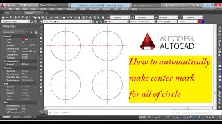 AutoCad | AutoLisp | How to automatically make center mark for all circles
