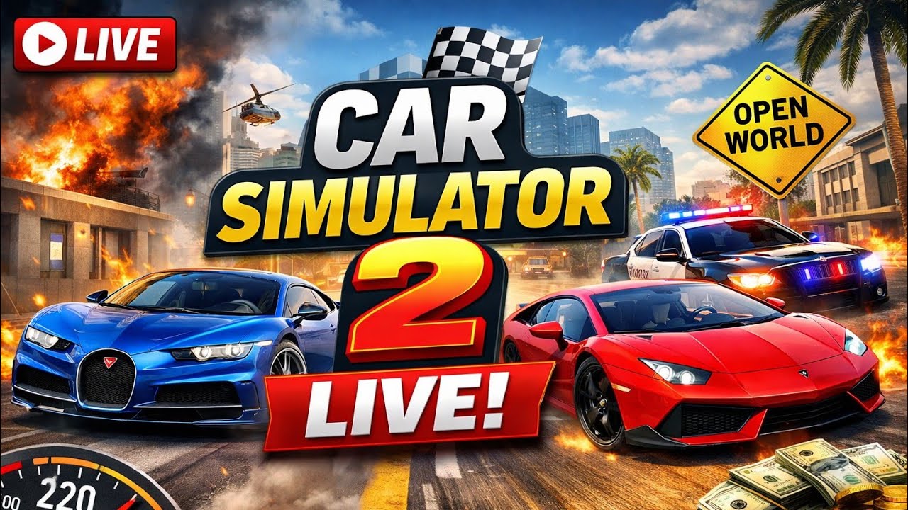 🔴 LIVE | Car Simulator 2 🚗 Realistic Driving, Racing & Free Roam | Join Now!