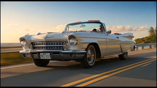 Classic Cadillac Sunset Cruise Along a Tropical Coast | Soft Jazz Relaxation 4K Screensaver screenshot 5