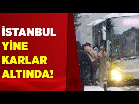 Meteoroloji uyarmıştı... İstanbul'da kar yağışı etkili oluyor | A Haber