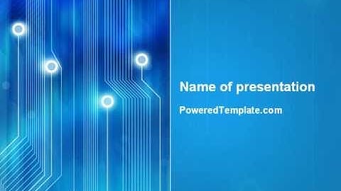 Blue Circuit PowerPoint Template by PoweredTemplate.com