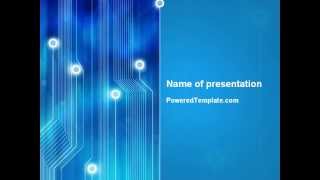 Blue Circuit PowerPoint Template by PoweredTemplate.com