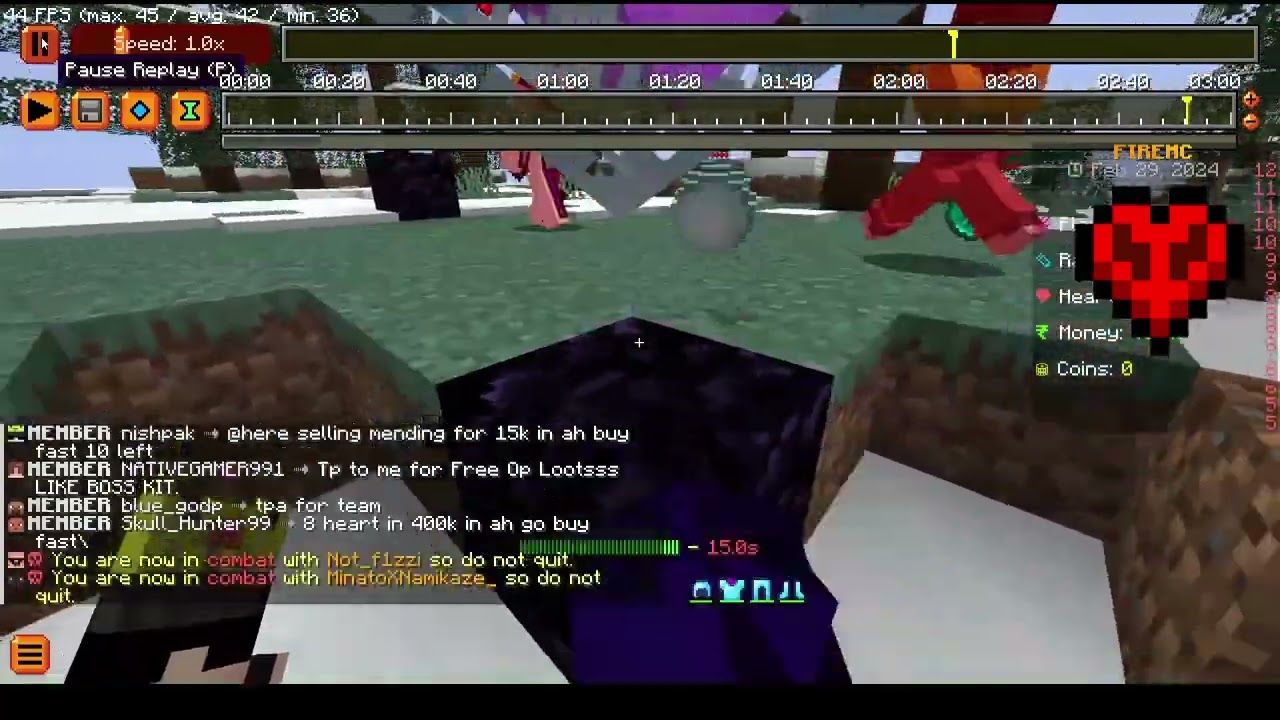 how i ban a player in fire mc