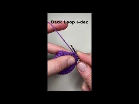 How to combine back loops only with invisible decrease in Amigurumi