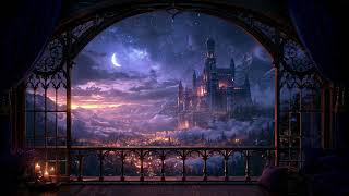 (NO MID ADS) Fantasy Reading Ambience, Night Court Relaxing TV Background For Study
