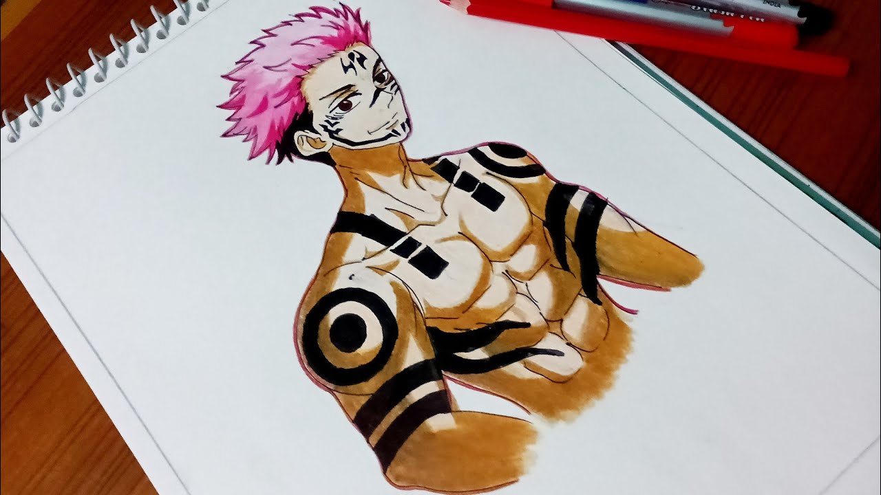 Sukuna Robe Drawing How to Draw Sukuna Step by Step | Full Tutorial for Beginners (Jujutsu ...