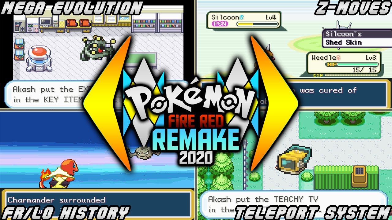 POKEMON FIRE RED REMAKE 2020 (GBA) ROM HACK WITH MEGA EVOLUTION,Z