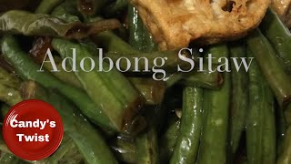 ADOBONG SITAW with Fried Tofu | How to cook Adobong Sitaw | Vegetarian Dish